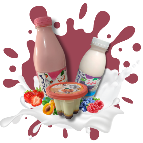 Bouteille de yaourt fruité